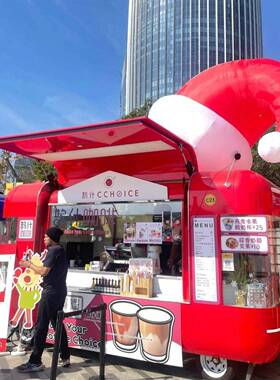 电动云多仓款动移餐车网红743功能咖啡奶茶酒吧吃商用售卖小摆摊