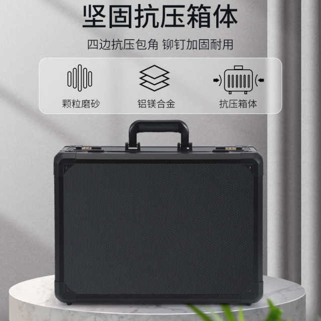 Manufacturer direct sales aluminum alloy box storage box instrument display box equipment multi-function portable hardware tool box thickened