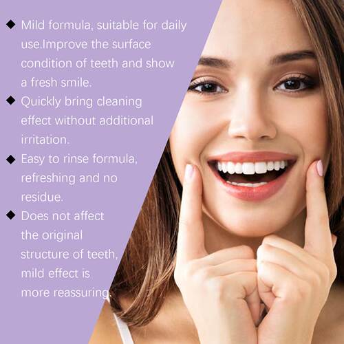 ORALHOE Purple Teeth Whitening Powder for Gum Protection, Fr - 图2