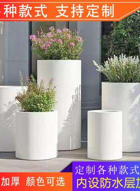 户外室外镀锌板花箱花盆不锈钢种植箱铁艺金属隔断花槽花池厂家