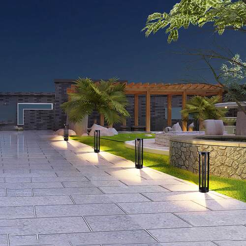ld户外碧宇太阳能草坪灯插地灯四e柱草地明四面光围墙照柱头庭发 - 图2