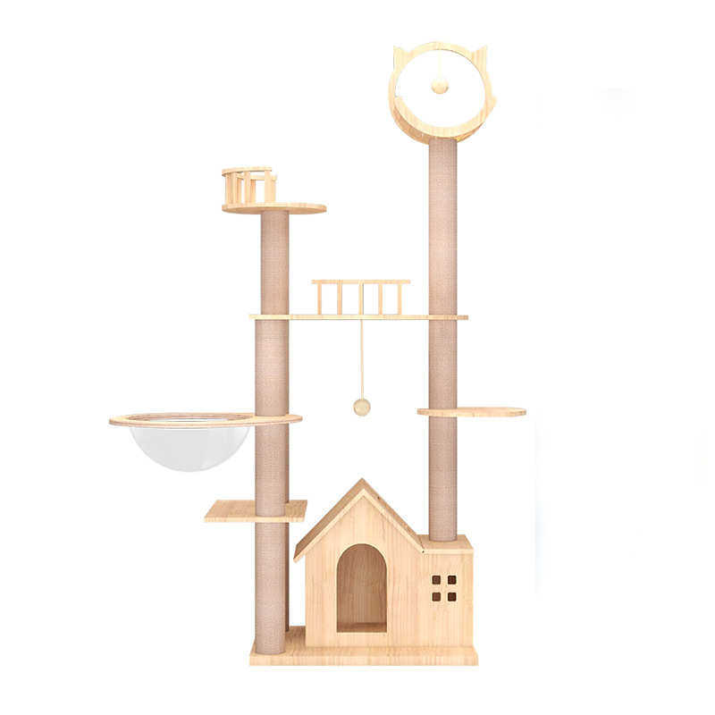 跳台猫 实木树爬架助猫超2022屋猫别墅架新款猫萌猫太空舱窝大猫,淘宝优惠券,粉丝福利购,淘宝优惠卷