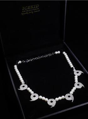 火影忍者六道之力勾玉镶钻珍珠项链 小众二次元设计师配饰2022