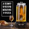 Thickened glass soaking wine bottle with faucet 10kg 20kg household home brewed soaking wine glass bottle soaking wine jar wine tank