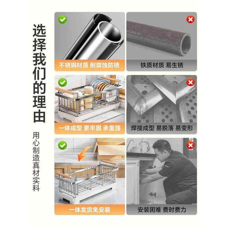 ///不锈钢碗架沥水架厨房置物架2024新款放碗盘沥水篮碗碟收纳架,淘宝优惠券,粉丝福利购,淘宝优惠卷