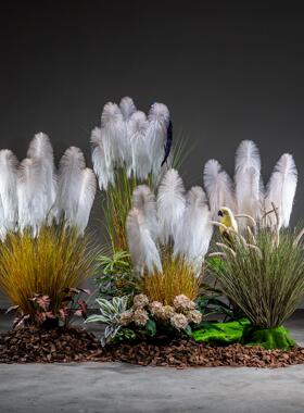 大型彷真绿色植物造景组合室内办公室橱窗假树装饰布景观彷生植物