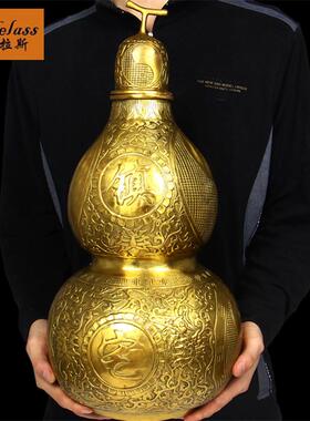班德拉斯纯铜大号家居客厅葫芦吉祥物摆件装饰品工艺摆设