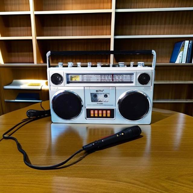 Rechargeable outdoor karaoke singing Bluetooth speaker retro tape recorder tape player radio plug-in audio