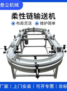 非标制作POM链板柔性输送线龙骨链齿形环形链柔性输送机 输送设备