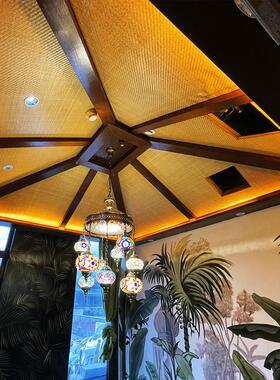 定制高档竹编吊顶背景墙面家具门板装饰装修用竹席手工编碳化防腐
