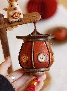 小马祈愿宫灯庆/创木工新年饰桌面摆件YRN喜马年送装坊礼新年礼物