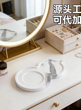 商用不规则轻奢泡茶盘酒店档葫芦茶点盘家用创意下午茶实木果盘