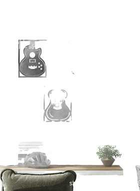 新款创意木制音乐墙艺术装饰现代吉他墙装饰空心音乐墙装饰品