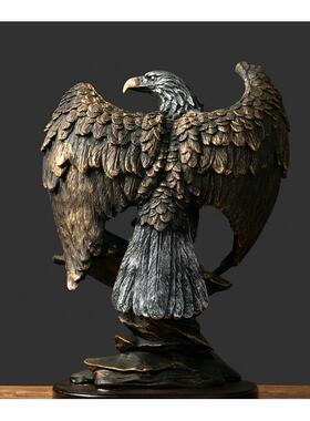 正品美式大鹏展老翅鹰树脂装工艺大展宏图开业礼品摆件家品居酒柜