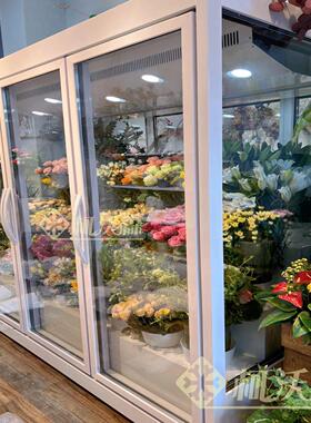 立式花艺展示冷藏柜商用鲜花储存冷柜 风冷式多门花店冷藏展示柜