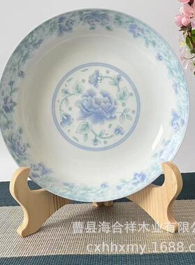 木质桌面摆件展示架茶饼托架茶叶架普洱茶展示架盘子收纳架实木架