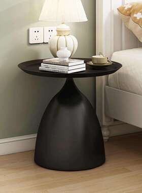跨境沙发边几极简轻奢小茶几黑色迷你现代创意小尺寸圆形客厅角几