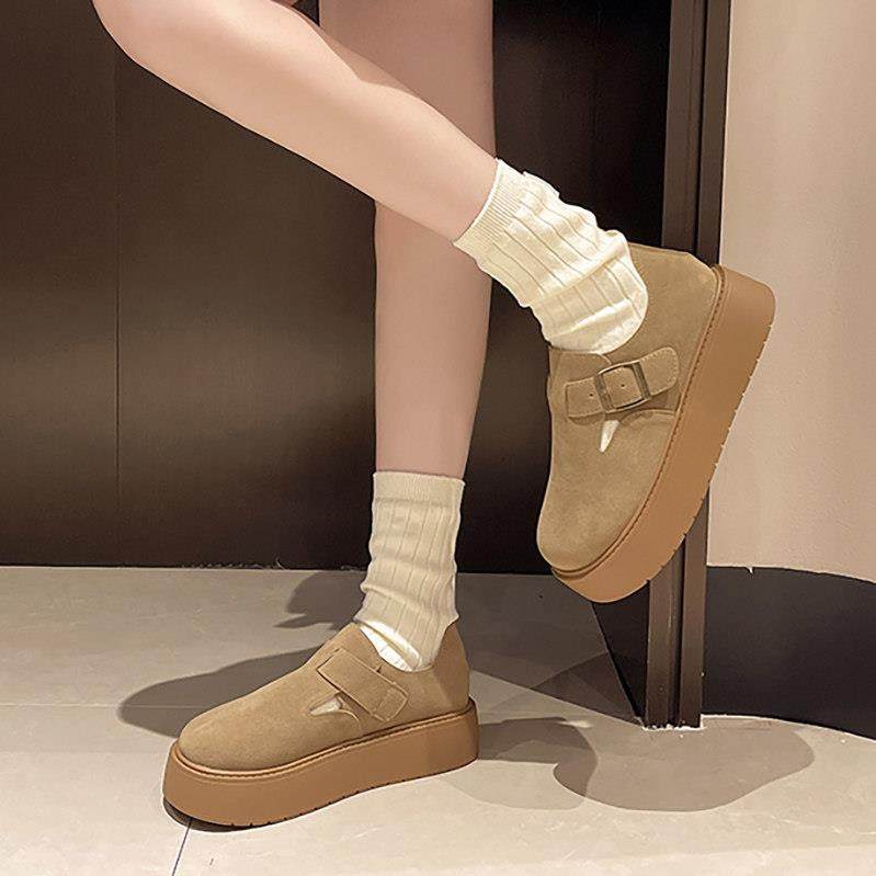 春秋全包勃肯鞋女2026新款厚底松糕百搭增高一脚蹬乐福单鞋0113z,淘宝优惠券,粉丝福利购,淘宝优惠卷