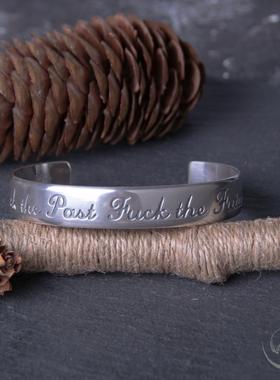 正品UNDERCEOVR 银手镯 高桥盾纹身图腾锯腕饰 G齿IZ情侣纯手银饰