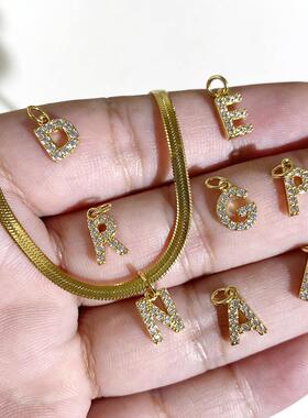 Personalized diy Name Necklace for Women Initial Letter Pend