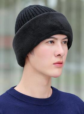 围脖连体帽子男士保暖毛线帽子