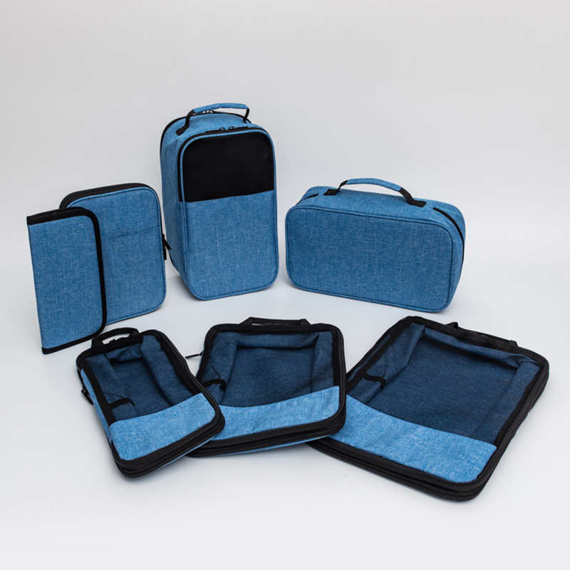 定制旅行七件套收纳包 出差旅游行衣物整理收纳6件套收纳袋七件套 - 图0