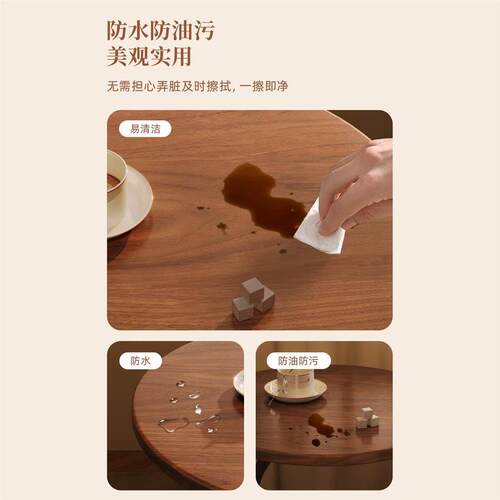 茶几小桌子客厅家用沙发边几可移动圆形边柜阳台茶桌小圆桌置物架 - 图3