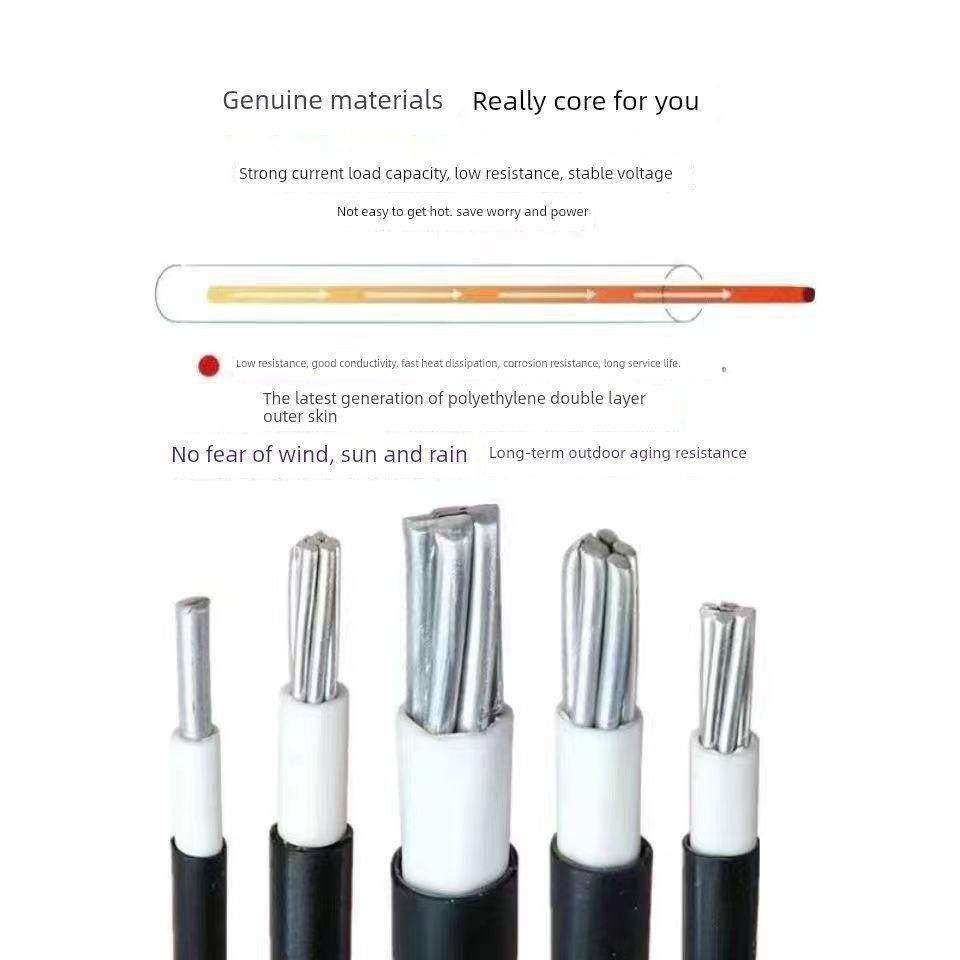 国家标准双层铝芯电缆家用线10/16/25/35/50方形室外线架空抗老化,淘宝优惠券,粉丝福利购,淘宝优惠卷