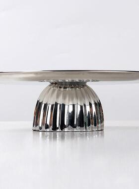 简约代几何高现摆脚圆形水MZV果盘件售面楼处样板间家居桌收纳托