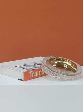 现代简约创意大理石烟灰缸样板房售楼处茶几餐桌洒店会所高级摆件