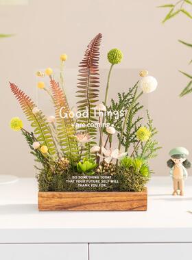 阿玄洞BJ2305sm关视灯摆件洞楹板转角绿植办公桌电柜仿真花造景周