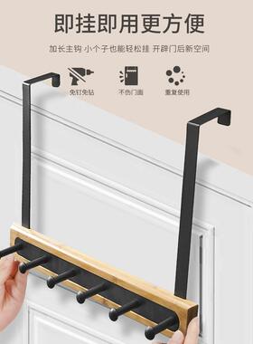 可拆免钉无痕门后挂钩太空铝衣帽钩壁挂门上挂衣架门背式挂衣钩