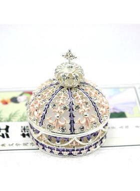 高档日韩创生意日礼品首饰钻盒捷克奢华婚礼对戒装皇饰盒冠珠宝收