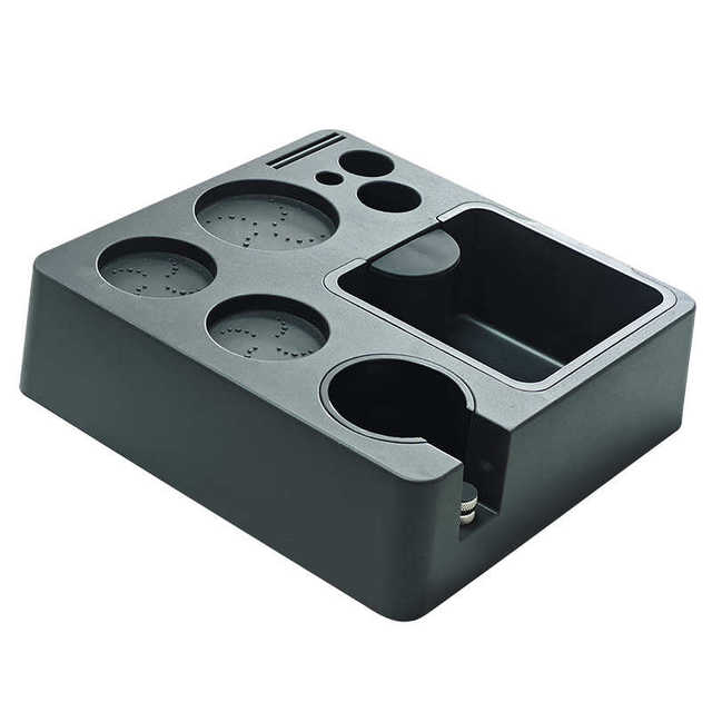 Brand new material ABS coffee powder pressing base coffee powder pressing table multifunctional coffee storage box