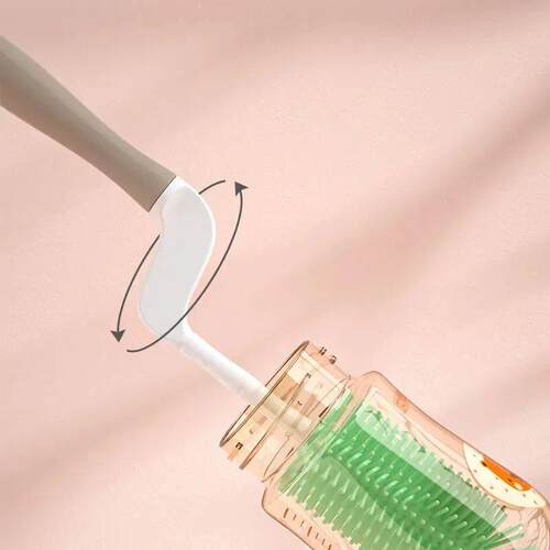 Portable 6 in 1 Baby Bottle Cleaner Set with Drying Rack, 2 - 图3