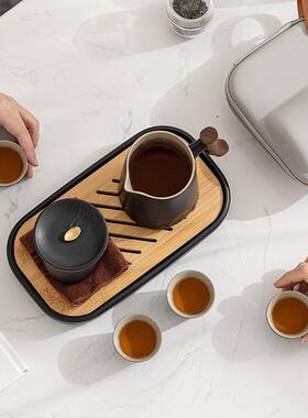 便携式旅行茶具个人专用小套装户外露营喝茶泡茶壶茶杯随身快客杯