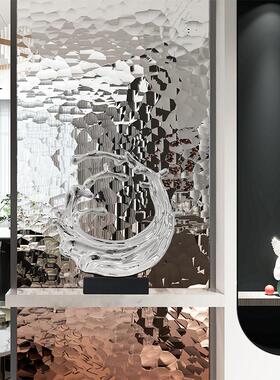 财水花抽象雕塑玄惊涛骇浪招装关饰品客落地摆件样板间软装酒店厅