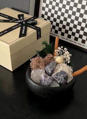 小众扩香石香薰桌面摆件室内持久无火精油晶石香氛围装饰