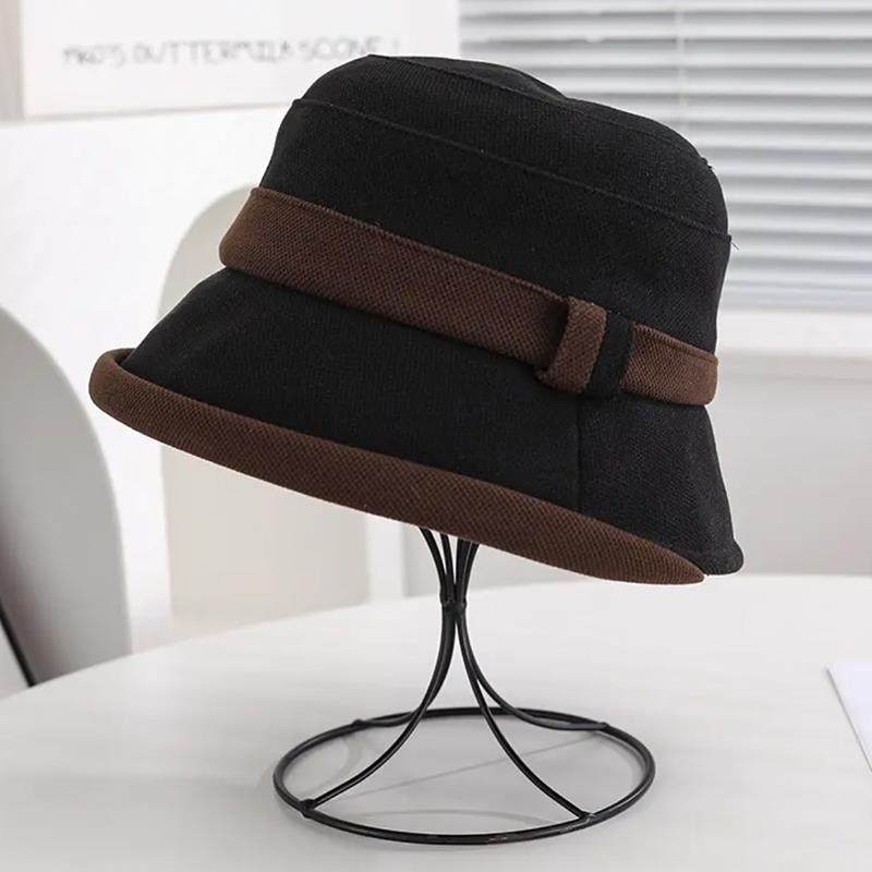 帽子新款加厚保暖百搭出游礼帽双色拼接盆帽渔夫帽0119k,淘宝优惠券,粉丝福利购,淘宝优惠卷