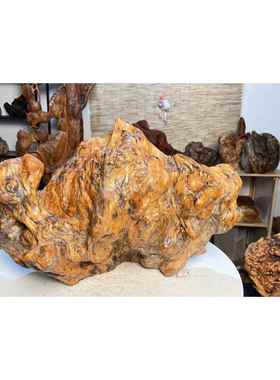 创意家居饰品香樟木高温碳烤工艺品花瓶倒流香摆件 玄关 博古架