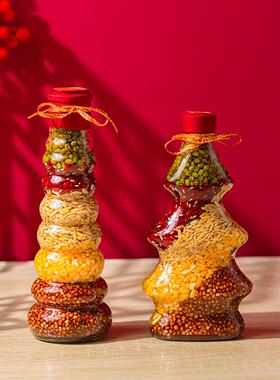 五谷杂粮搬家用五谷丰登葫芦新居客厅酒柜现代摆件乔迁之喜装饰品