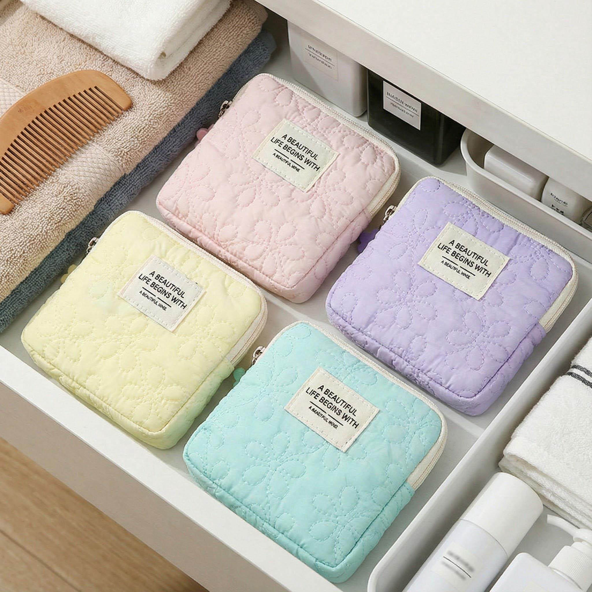 可爱小花杂物收纳袋卫生棉包耳机包口红包数码整理包零钱包旅行,淘宝优惠券,粉丝福利购,淘宝优惠卷