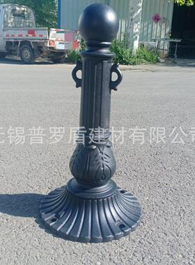 广东铸铁止车柱  欧式罗马立柱 河道铁链护栏 人行道隔离防撞路桩