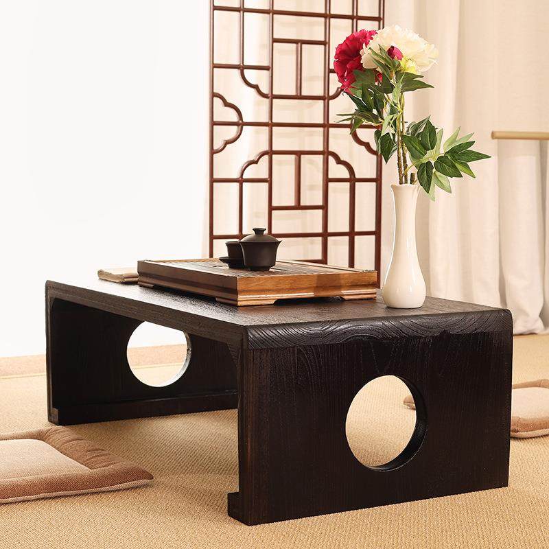 飘窗小桌子实木榻榻米茶几飘窗上茶几日式桌子矮桌国学桌窗台茶桌 - 图2