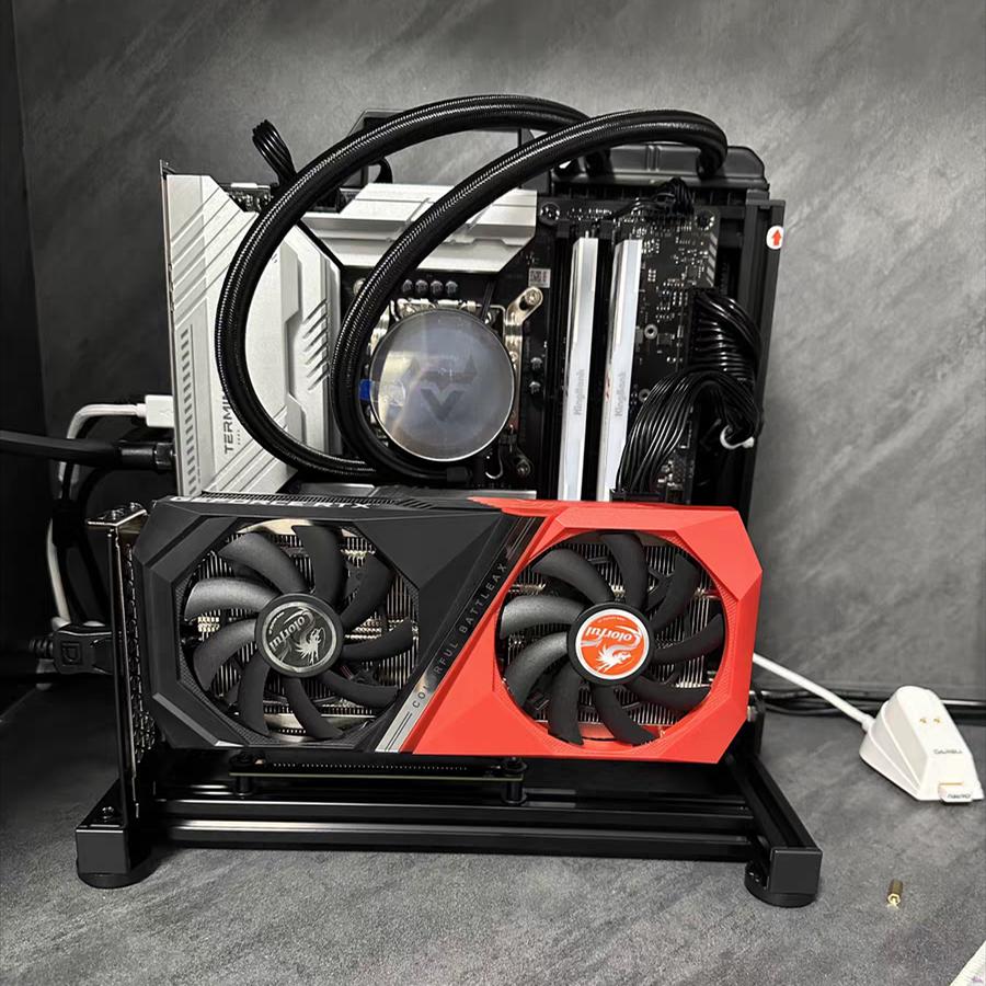 开放机箱全铝合金240 360水冷 支持X79X99双路IMATX创意手提机架 - 图2
