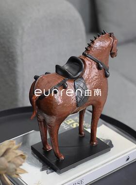 新中式战厅桌马摆件盛唐马一当先ATF软装客面电视柜酒柜新房装饰