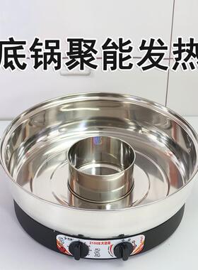 超大号不锈钢电蒸锅插电蒸笼家用商用保温自动断电52cm三层蒸菜包