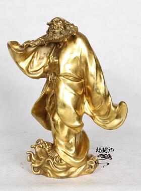（赛龙铜器）铜过江达摩工艺品铜器摆件工艺品