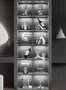 玻装璃柜饰品0大气酒柜dr679821电视柜客厅小摆件艺术家轻居奢224