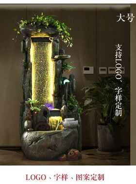 大型假山流水喷泉装饰公司孔雀山水阳台花园别墅室内鱼池庭院摆件
